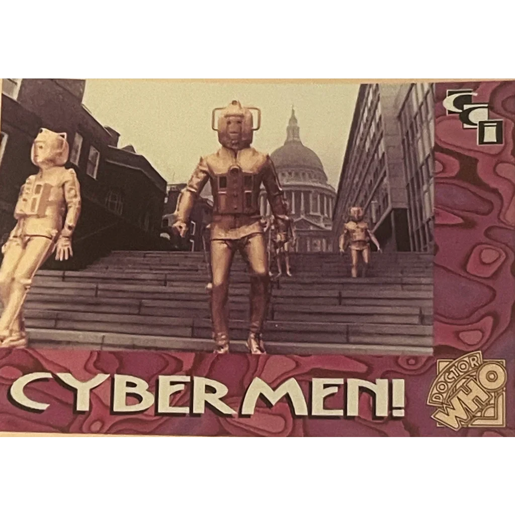 🤖 Vintage 1994 Doctor Who Cybermen Foil Trading Card — Card 4 of 6