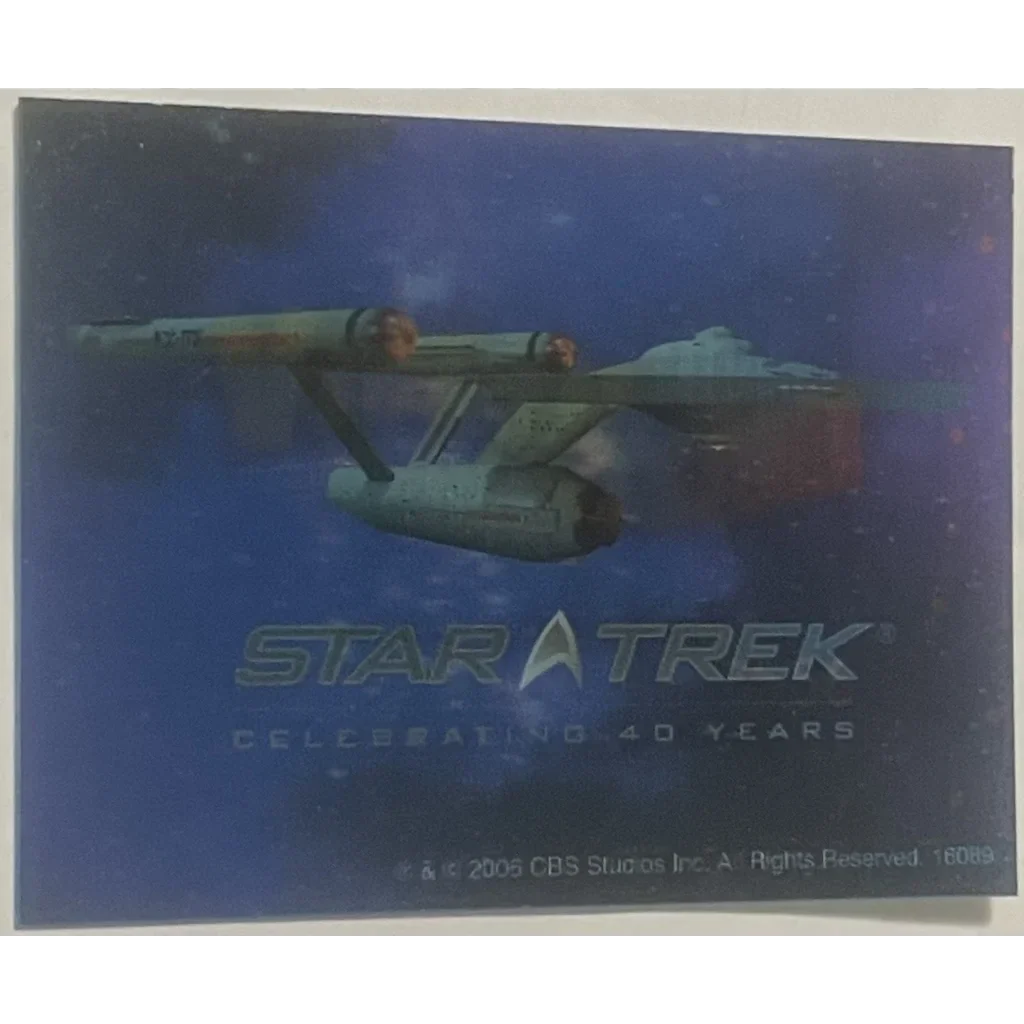 Vintage 2006 Star Trek 40th Anniversary 🖖 Enterprise 3D Lenticular Card NOS