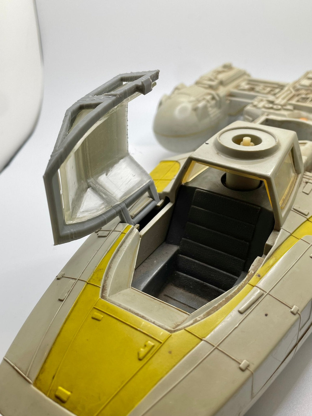 VINTAGE KENNER STAR WARS Y Wing Canopy & Glass Replacement Part REPRO 1983