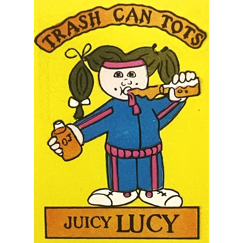 Vintage 1980s Trash Can Tots Complete Series Stickers 🗑️ NOS Vending Set, 10 Strips / 30 Characters