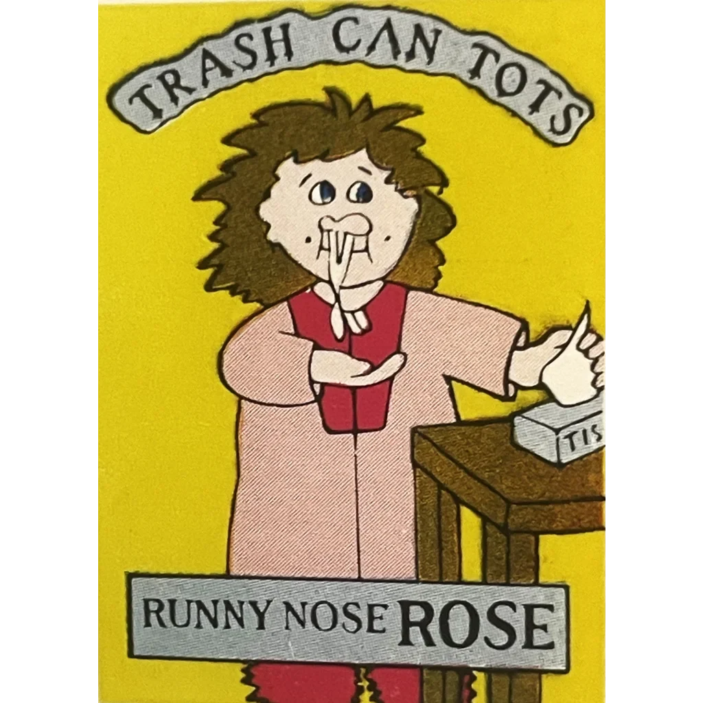 Vintage 1980s Trash Can Tots Complete Series Stickers 🗑️ NOS Vending Set, 10 Strips / 30 Characters