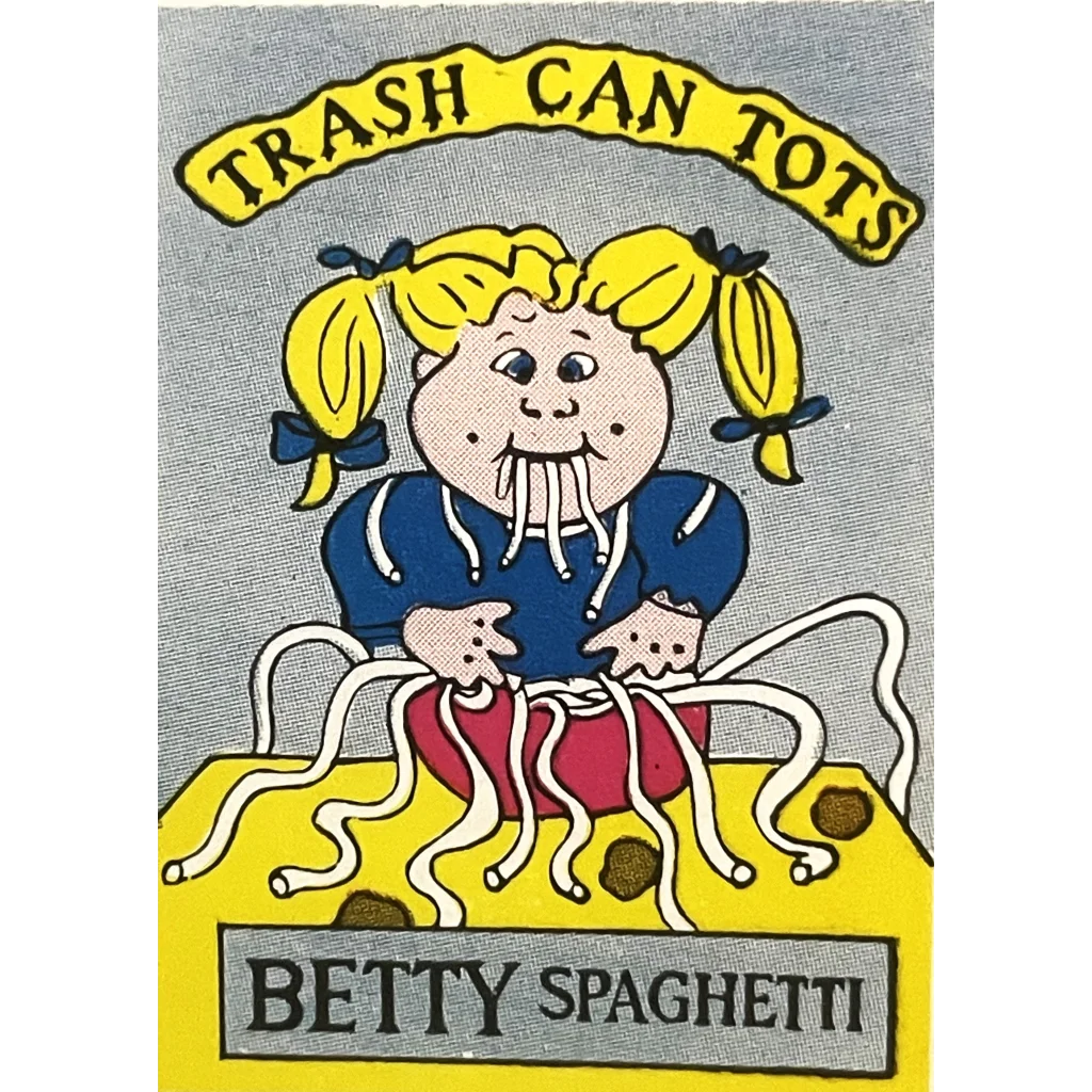Vintage 1980s Trash Can Tots Complete Series Stickers 🗑️ NOS Vending Set, 10 Strips / 30 Characters