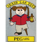 Vintage 1980s Trash Can Tots Complete Series Stickers 🗑️ NOS Vending Set, 10 Strips / 30 Characters