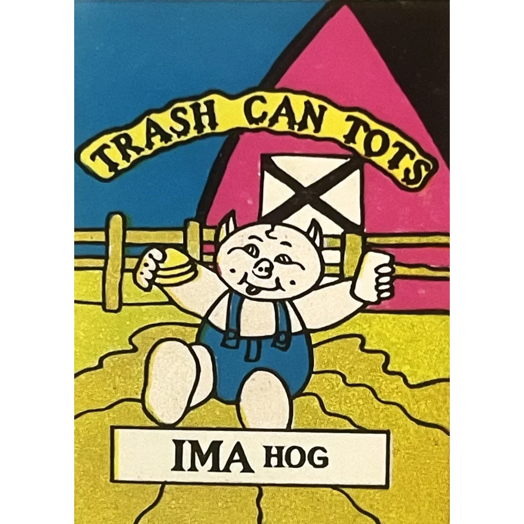 Vintage 1980s Trash Can Tots Complete Series Stickers 🗑️ NOS Vending Set, 10 Strips / 30 Characters