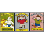 Vintage 1980s Trash Can Tots Complete Series Stickers 🗑️ NOS Vending Set, 10 Strips / 30 Characters