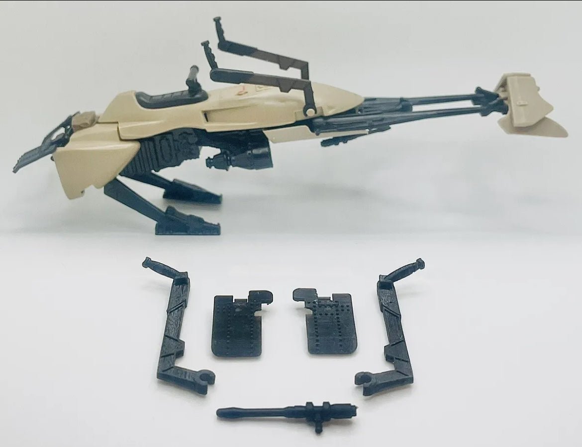Vintage Star Wars Kenner 1983 Speeder Bike Handle Bar Flaps Gun 3d Printed Parts