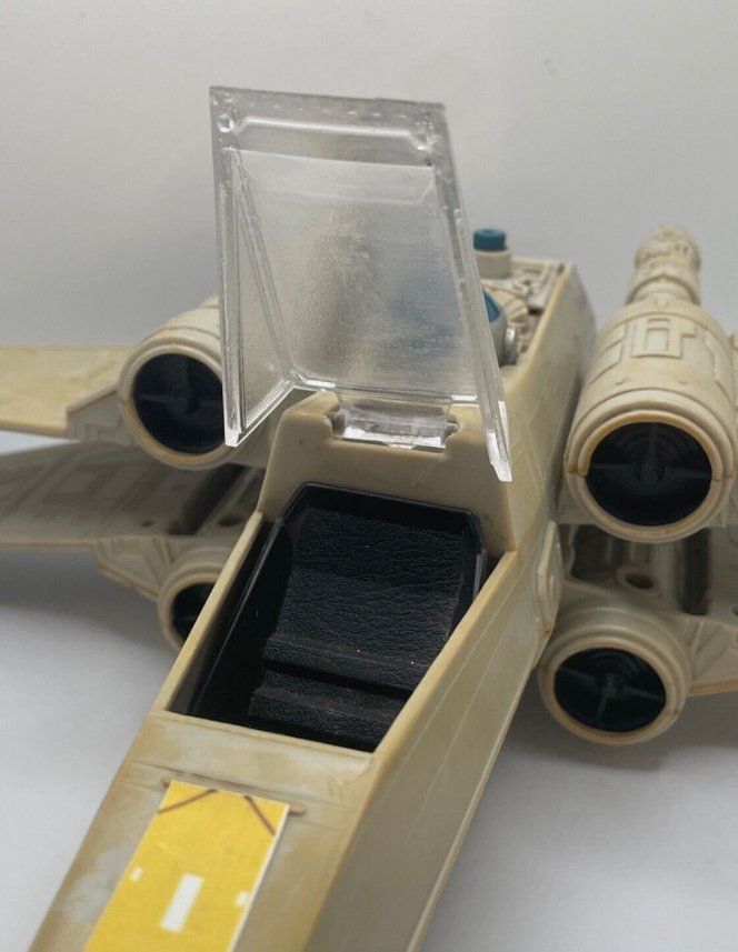 Vintage Star Wars X Wing fighter Canopy Glass Reproduction Part 1978 Kenner Toys
