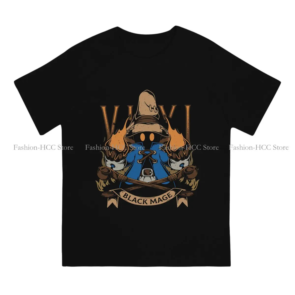 Vivi Black Mage Casual Polyester TShirt Final Fantasy Cid Game Creative Streetwear Casual T Shirt Male Tee