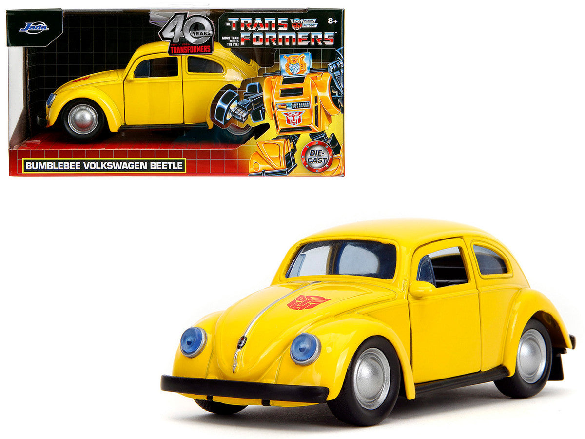 Volkswagen Beetle "Bumblebee" Yellow "Transformers" "Hollywood Rides" Series 1/32 Diecast Model Car by Jada