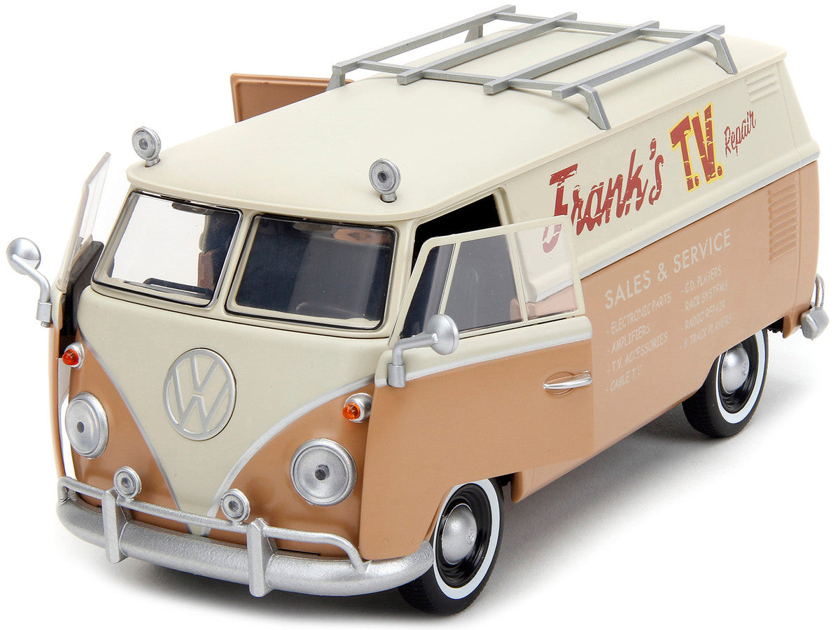 Volkswagen Bus "WheelJack" Tan and Beige "Frank's TV Repair"