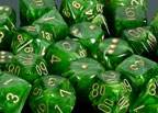 Vortex Dice Polyhedral Green/Gold 7-Die Set - 
