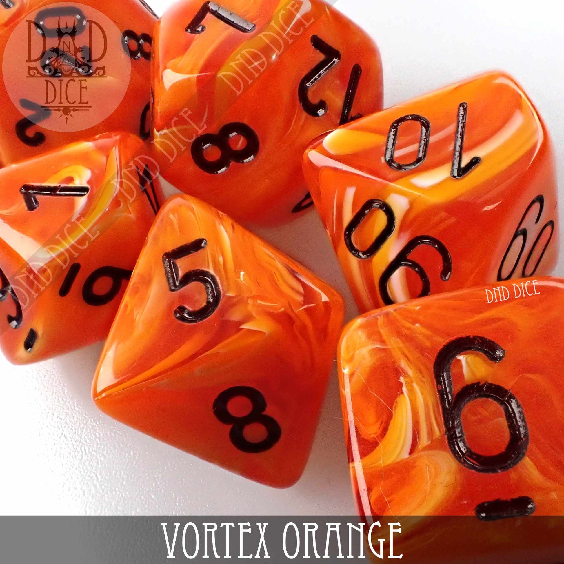 Vortex Orange Dice Set