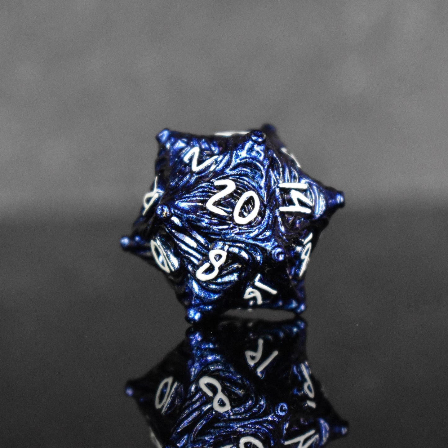 Vortex Warp Metal Dice Set - Pearlescent Blue