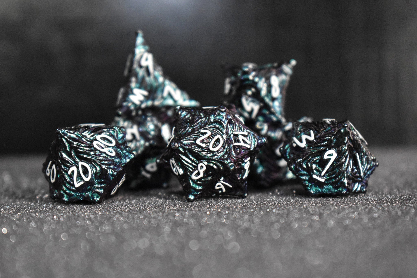 Vortex Warp Metal Dice Set - Pearlescent Galaxy