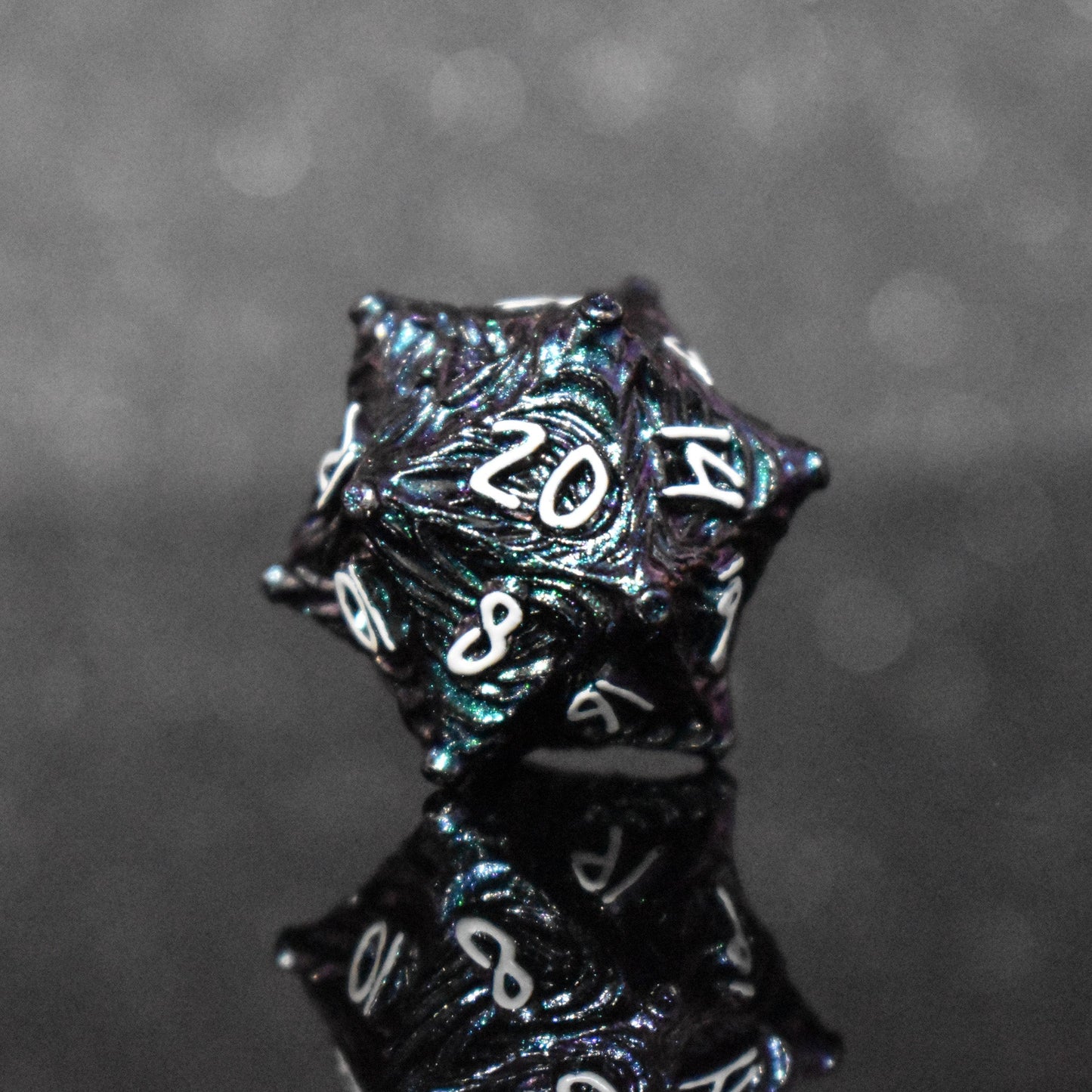 Vortex Warp Metal Dice Set - Pearlescent Galaxy