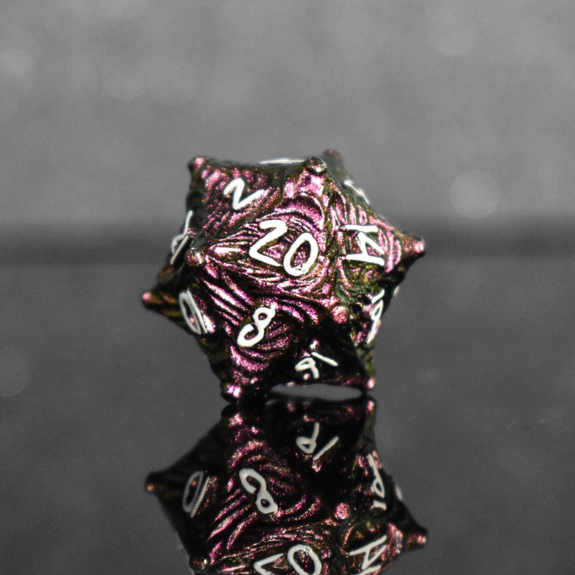 Vortex Warp Metal Dice Set - Pearlescent Magenta