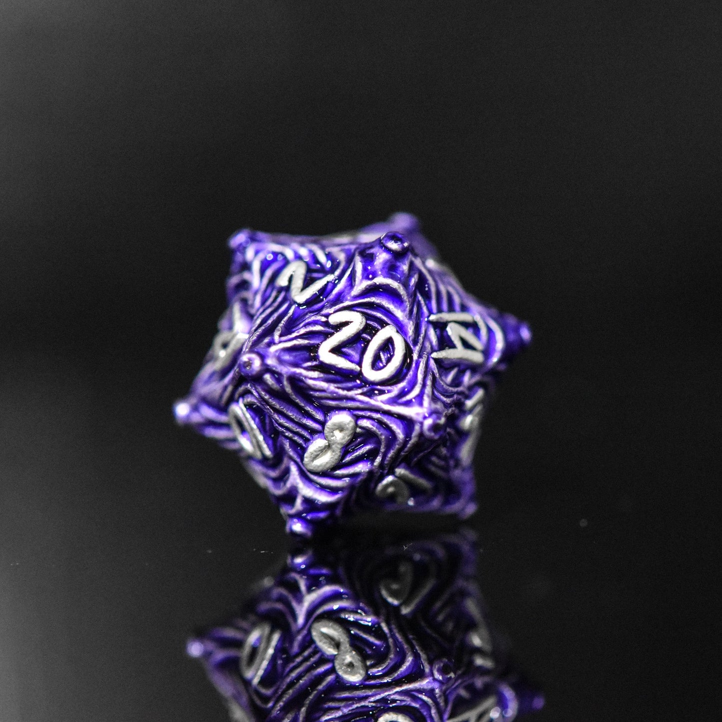 Vortex Warp Metal Dice Set - Purple