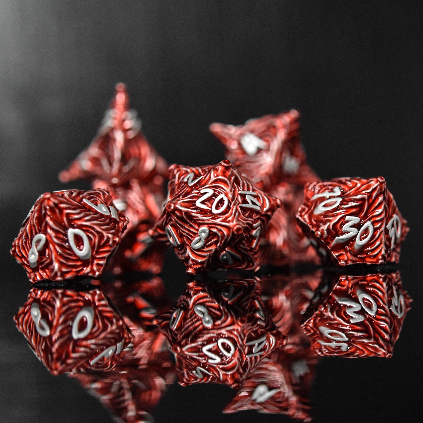 Vortex Warp Metal Dice Set - Red