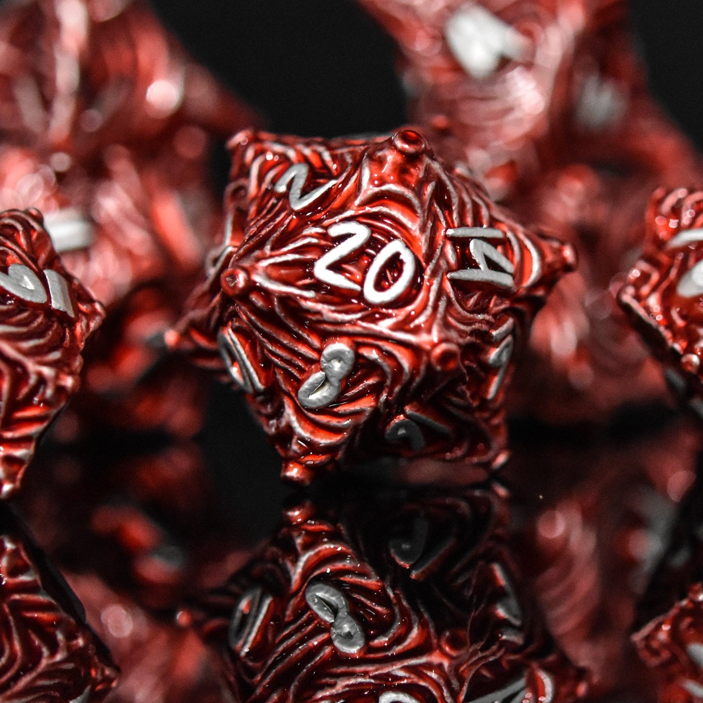 Vortex Warp Metal Dice Set - Red