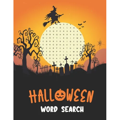 Halloween Word Search: Large Print Spooky Word Search Puzzle Book For Adults and Kids