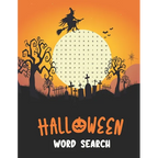 Halloween Word Search: Large Print Spooky Word Search Puzzle Book For Adults and Kids - Paperback