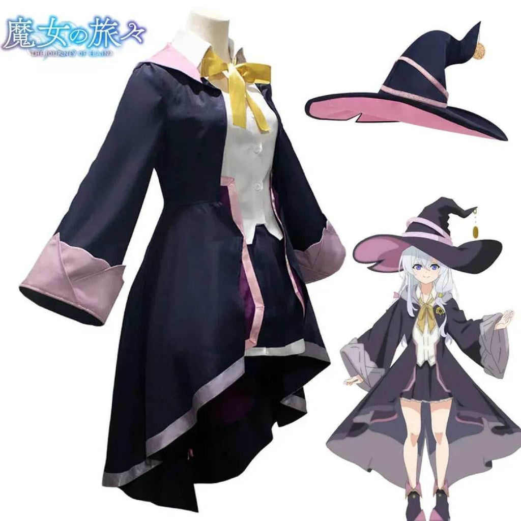Wandering Witch Elaina Cosplay Costume – Full Set Halloween Outfit - S / Costume Only