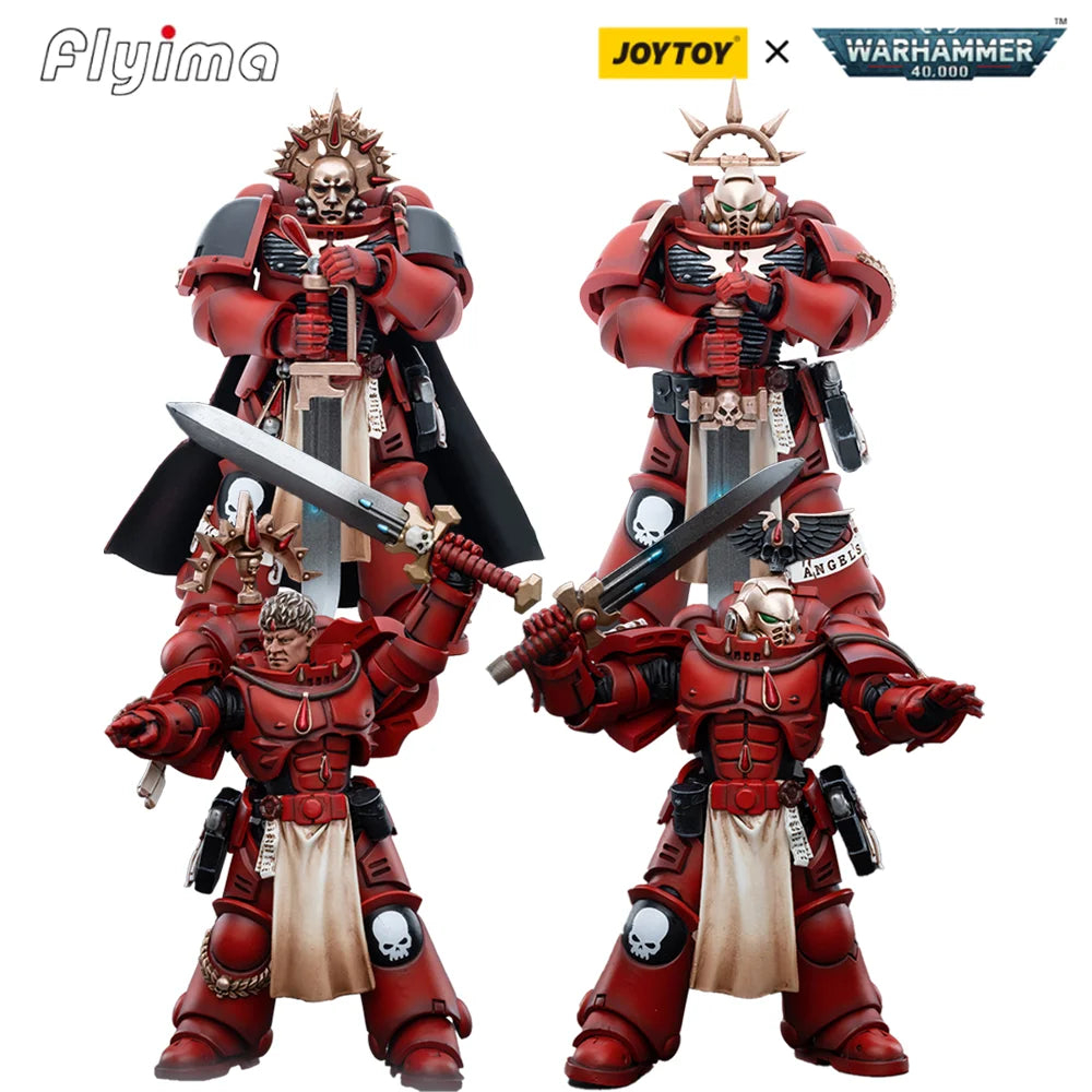 [IN STOCK] JOYTOY 1/18 Warhammer 40K Action Figure Blood Angels Veteran 4PCS Model Toy Gift Free Shipping