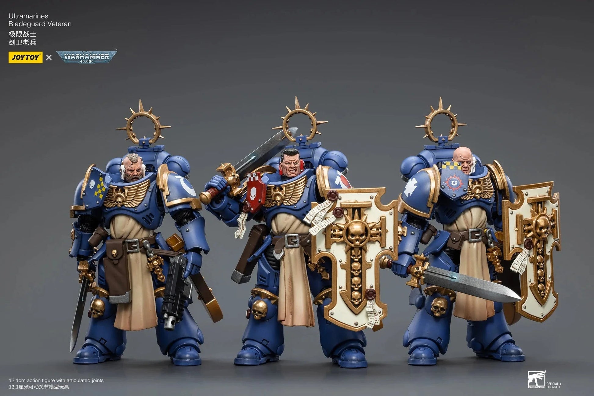 Warhammer 40K 1/18 Action Figures (3Pcs/Set) Ultramarines Bladeguard Anime Military Model Free Shipping