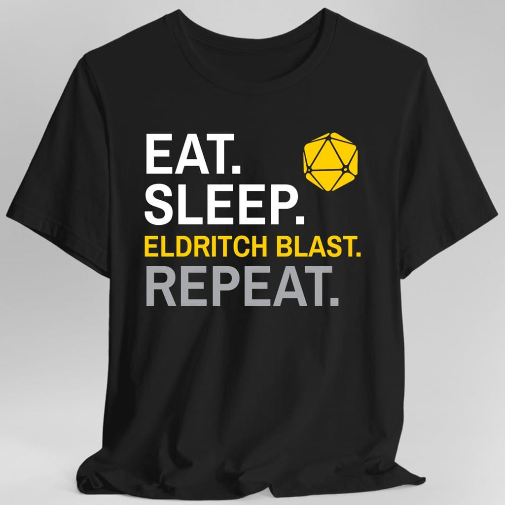 Warlock Class T-Shirt – 'Eat, Sleep, Eldritch Blast, Repeat'