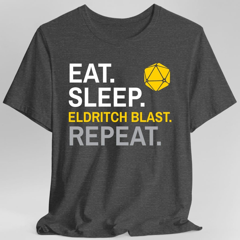 Warlock Class T-Shirt – 'Eat, Sleep, Eldritch Blast, Repeat'
