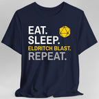 Warlock Class T-Shirt – 'Eat, Sleep, Eldritch Blast, Repeat'