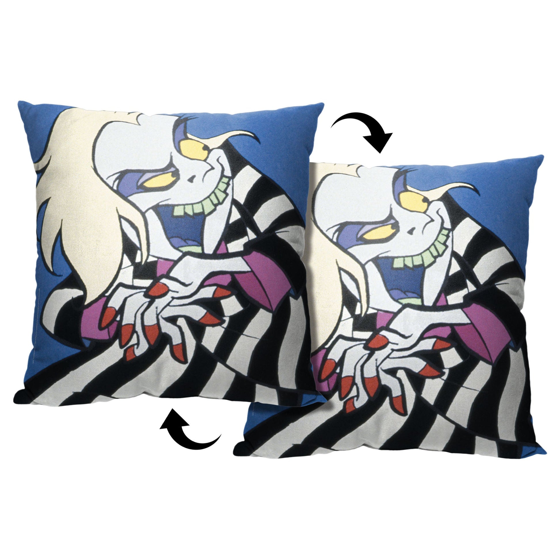 WB Beetlejuice Animated Scheming Beetle Printed Throw Pillow, 18"x18"