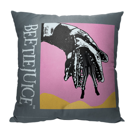 WB-Beetlejuice, Devoured Printed Throw Pillow, 18"x18"