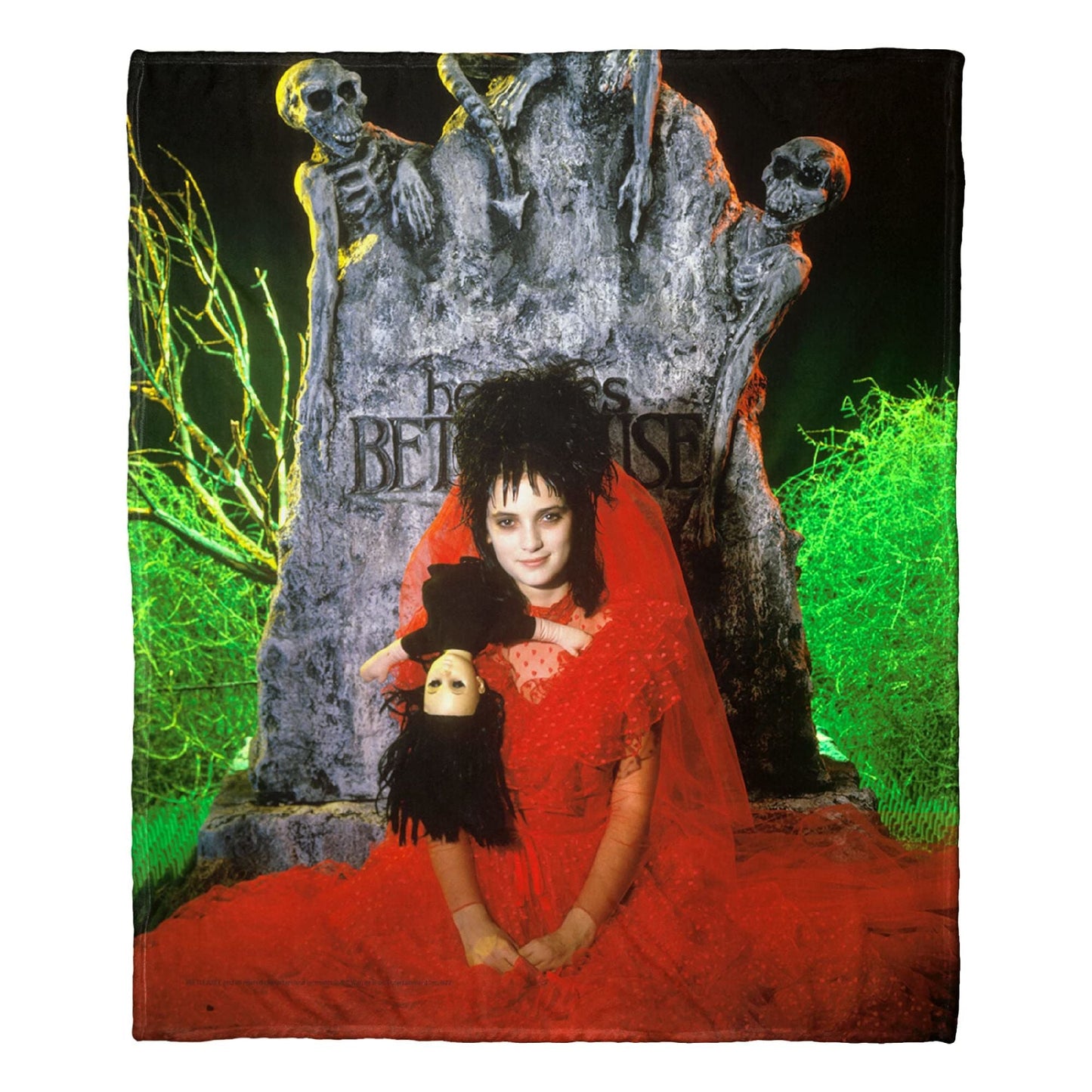 WB Beetlejuice, Here Lies Beetlejuice, Silk Touch Throw 50" x 60"