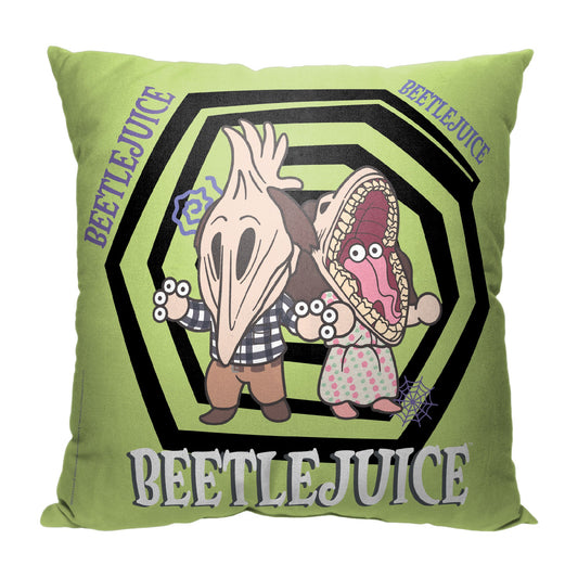 WB-Beetlejuice, Once Human Printed Throw Pillow, 18"x18"