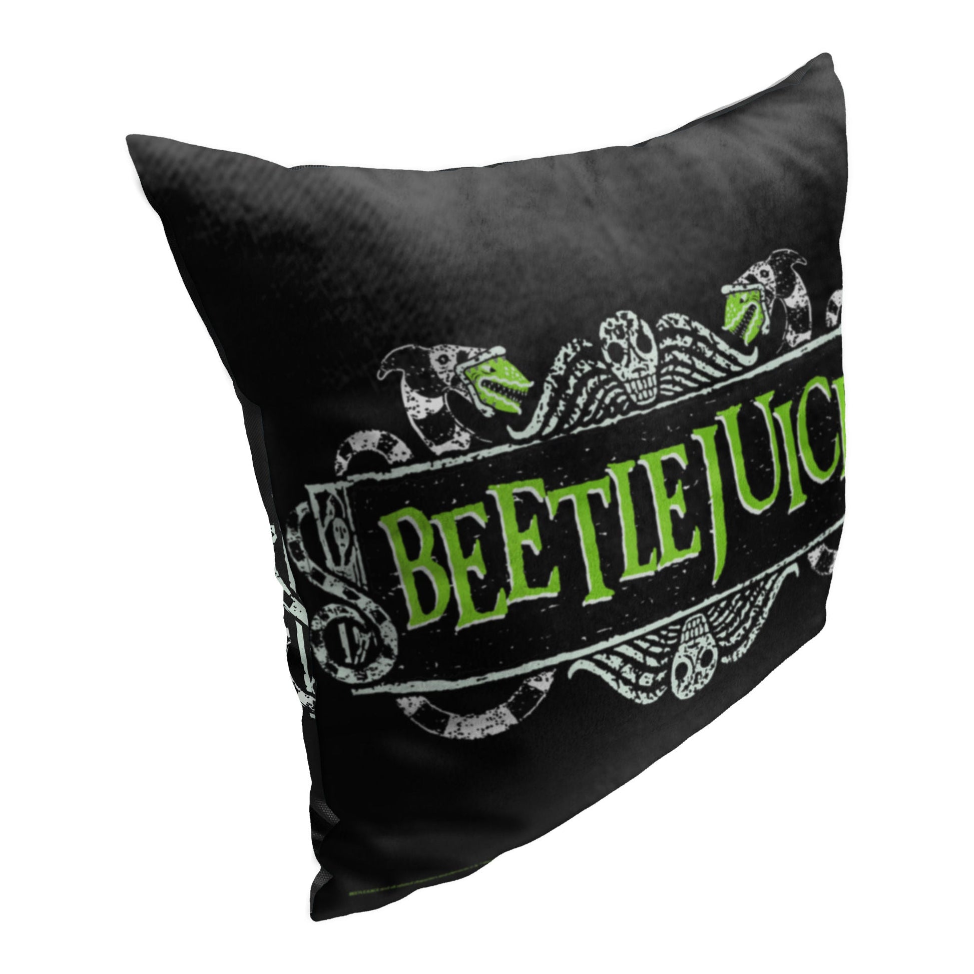 WB-Beetlejuice, Title Printed Throw Pillow, 18"x18"