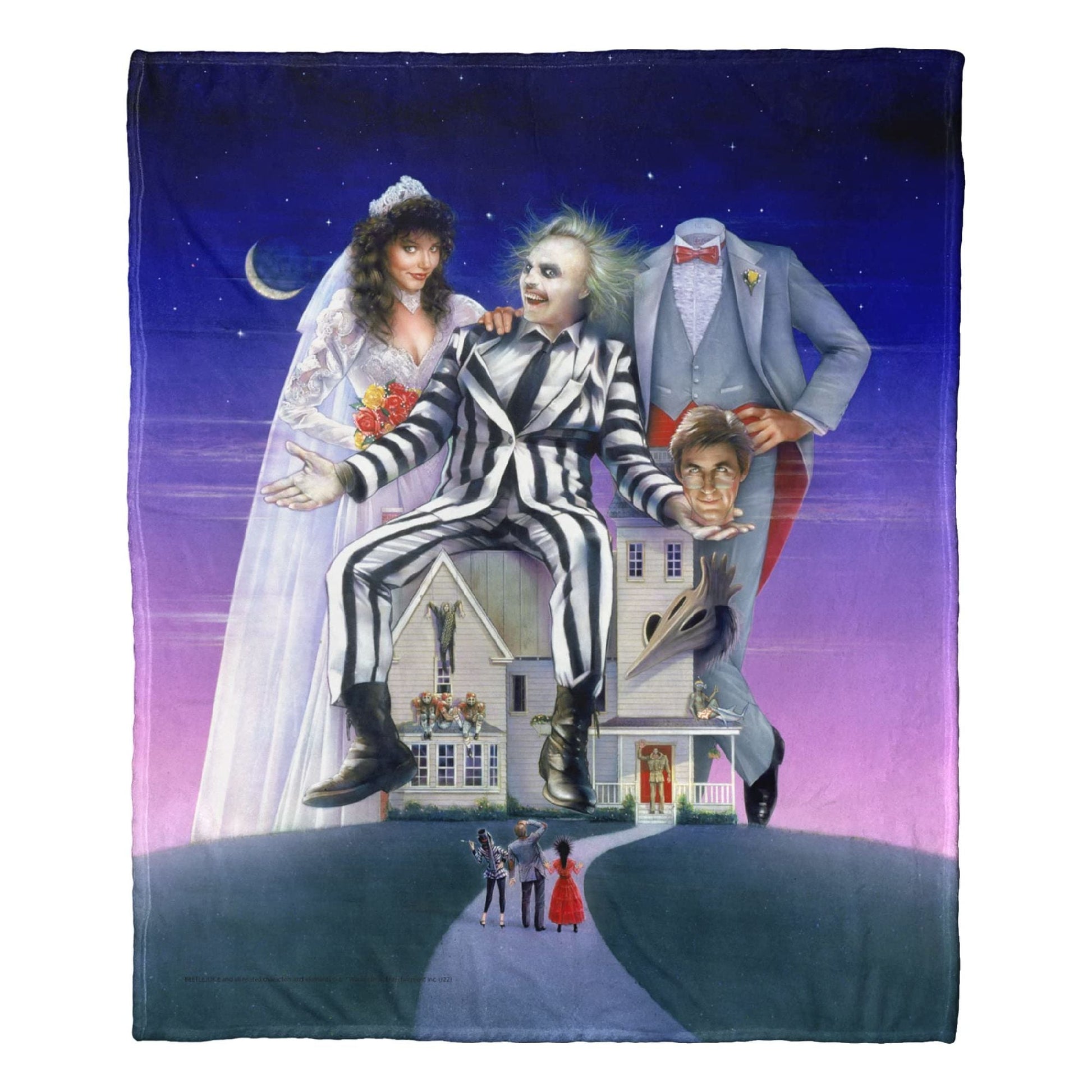 WB Beetlejuice, Vintage Beetlejuice, Silk Touch Throw 50" x 60"