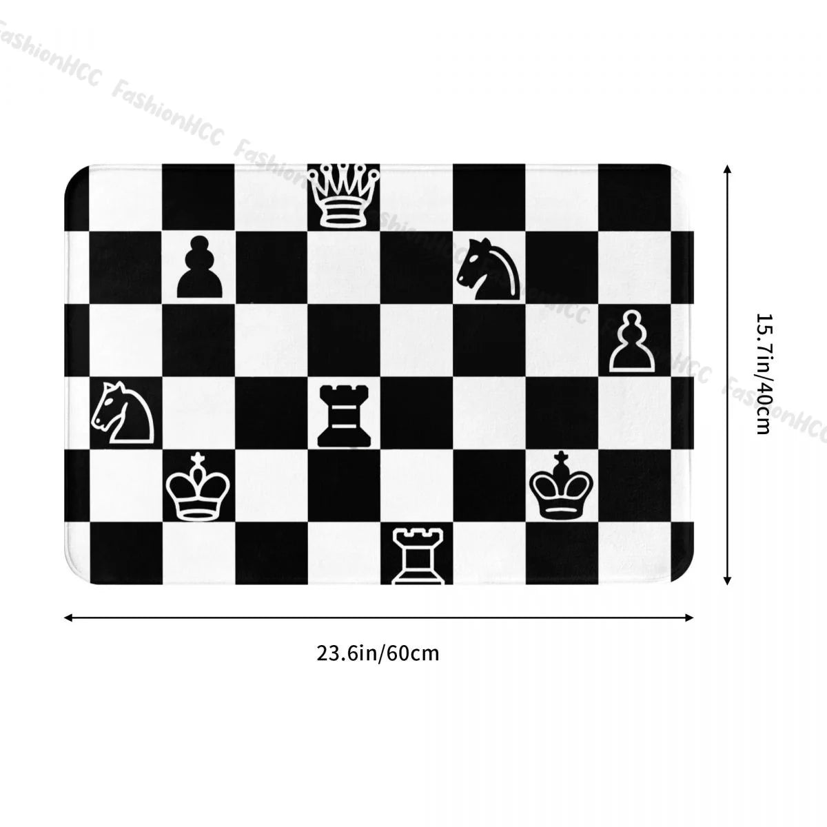 Welcome Bathroom Mat Chess Doormat Kitchen Carpet Outdoor Rug Home Decoration