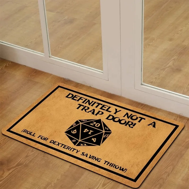 Welcome To The Dungeons Roll for InitiativeBathroom Mat Dnd Game Doormat Kitchen Carpet Balcony Rug Home Decor