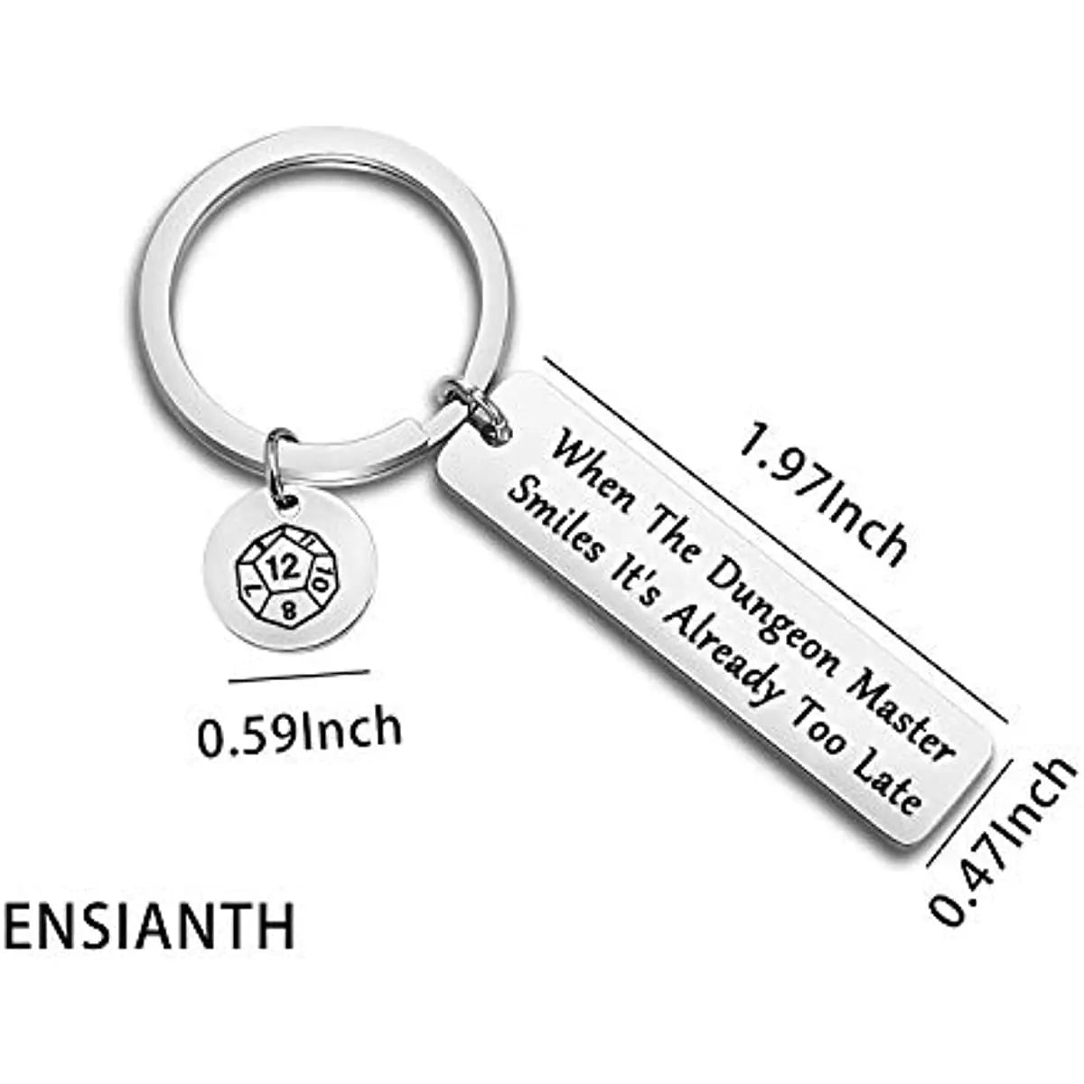 When The Dungeon Master Smiles It's Already Too Late Keychain Funny DND Gifts for Dungeon Master Fan D&D Gamers Boyfriend Gifts