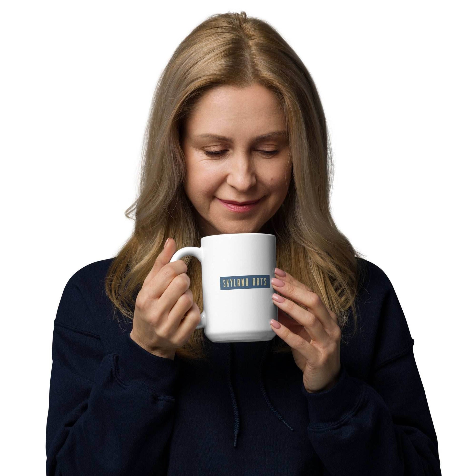 Skyland Arts Intrepid Fighter white glossy 15 oz mug - 