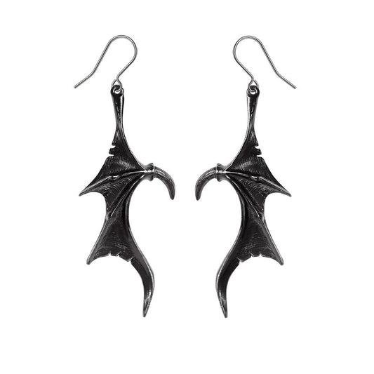 Wings of Midnight Dropper Earrings