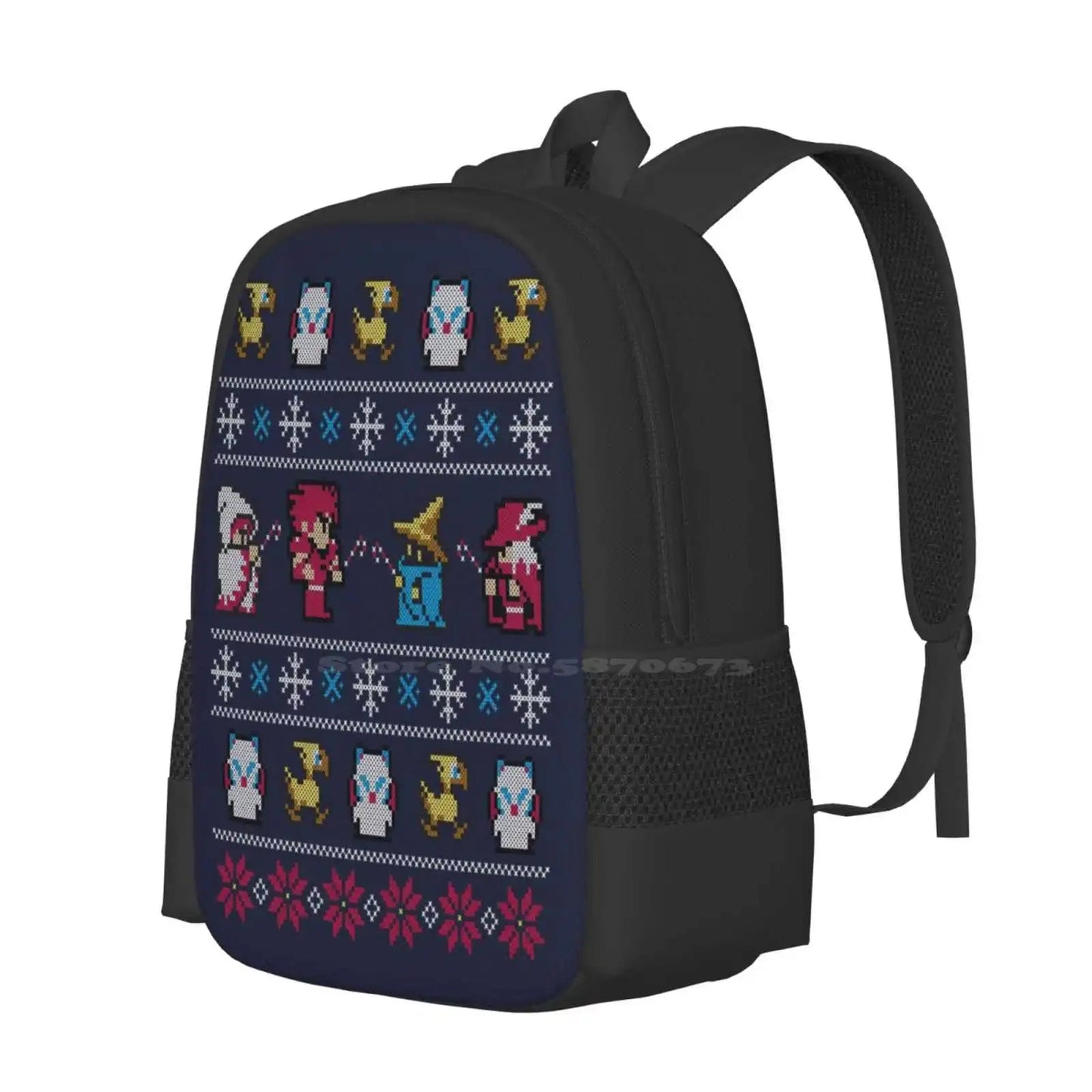 Winter Fantasy School Bag Big Capacity Backpack Laptop Video Games Videogame Gaming Gamer Old School Video Game Final Fantasy