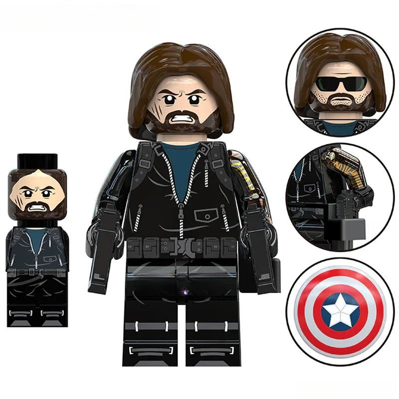 Winter Soldier Bucky Barnes Avengers Lego Minifigures Custom Toys 1