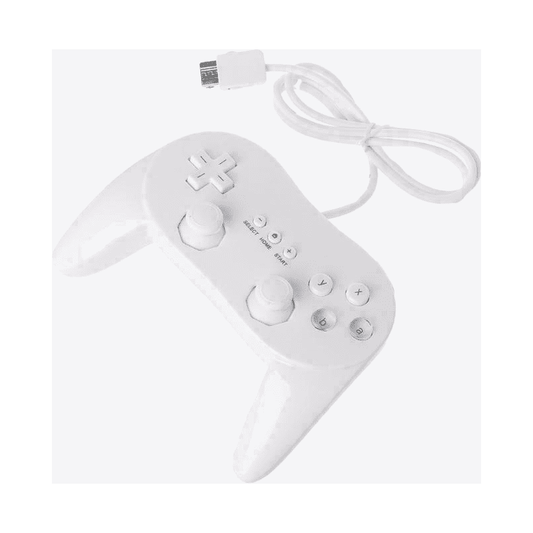 Wired Classic Controller (2) - White (Pro Style) - Wii & Wii-U