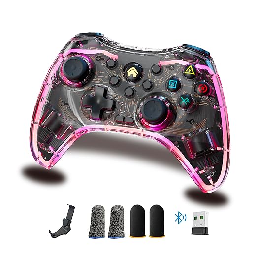7-in-1 Multi-Platform Wireless Game Controller Set - LED RGB Breathing Lights