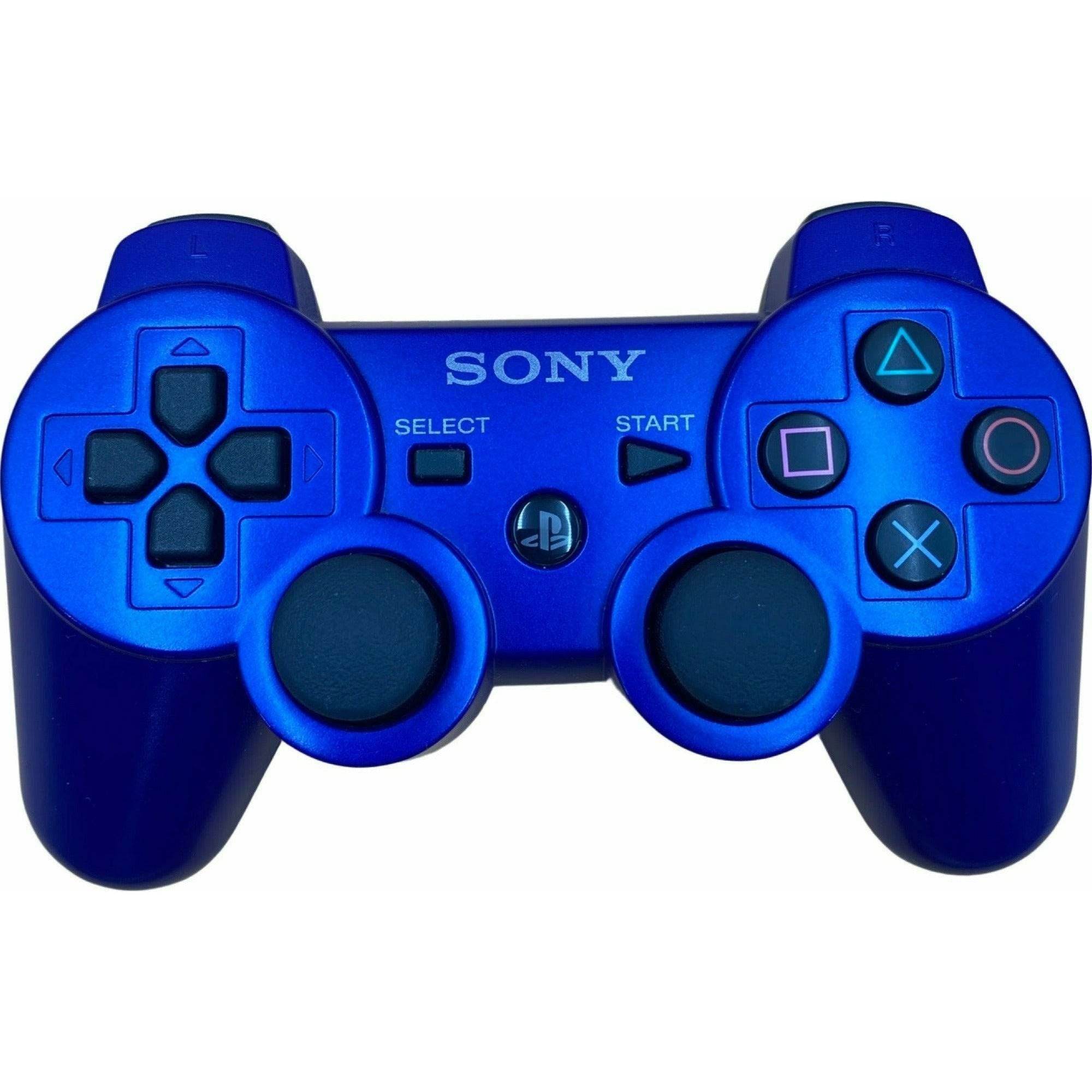 Wireless SixAxis Dual Shock 3 Official-Controller - PlayStation 3 - Blue - Refurbished