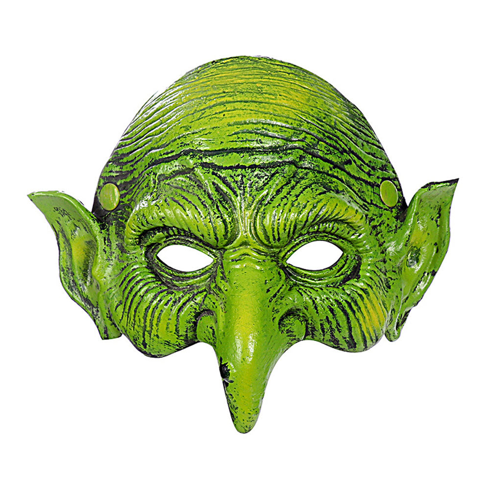 Witch Mask Scary Green Goblin Masks for Halloween Carnival Party Costume