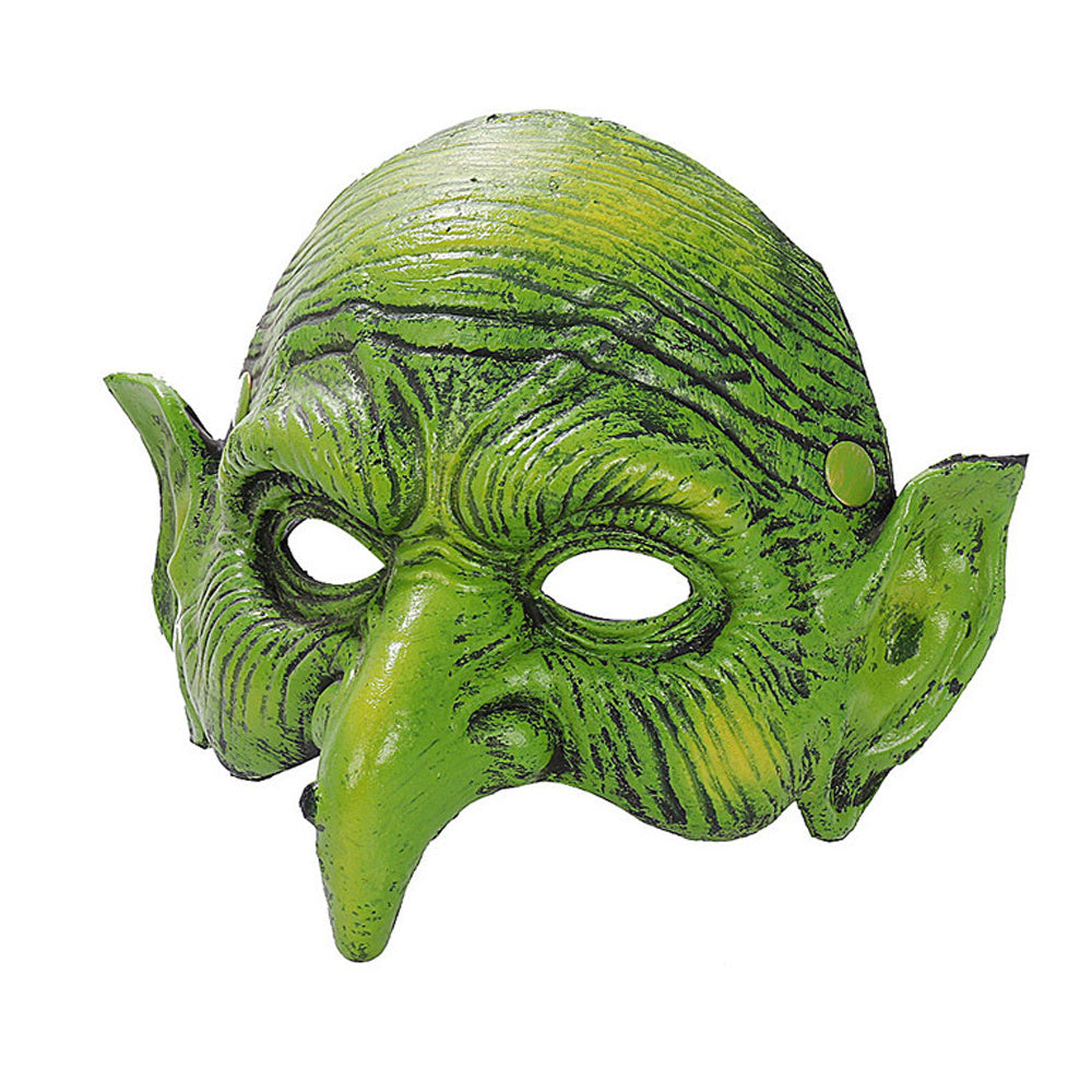 Witch Mask Scary Green Goblin Masks for Halloween Carnival Party Costume