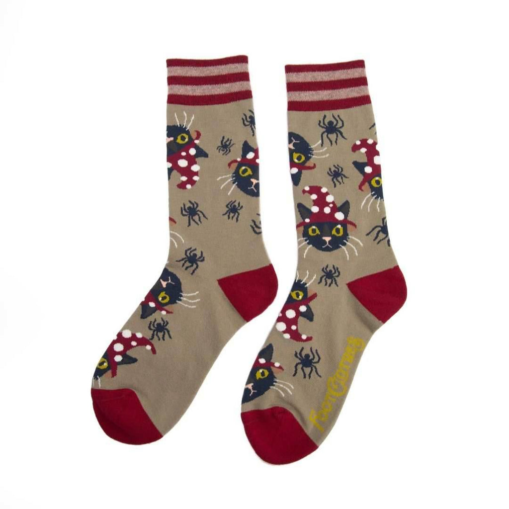 Witchy Whiskers Crew Socks - 